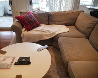 Pottery Barn L-shaped sectional couch - good condition - needs cleaning