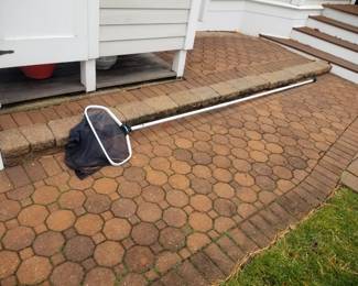 Hardscape walkway; pool skimmer