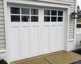 Garage doors - two available; exterior lights