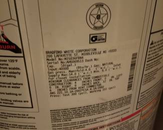 Bradford-White 50-gallon GAS hot water heater
