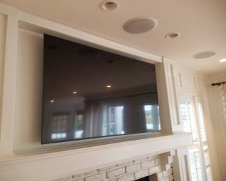 TV with mounting bracket