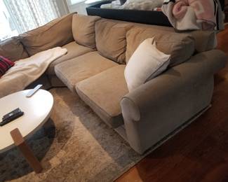 Pottery Barn L-shaped sectional couch - good condition - needs cleaning