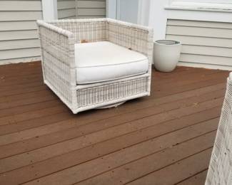 Serena & Lily Pacifica swivel chair