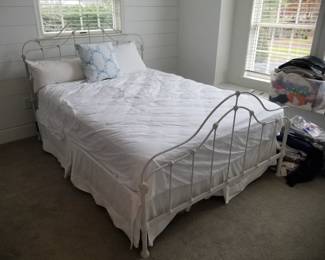 Queen wrought iron bed