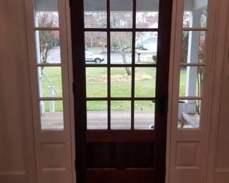 Entry door with two side lights - interior view