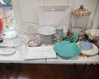 Mackenzie Childes ceramic beverage dispenser; serving and entertaining ware