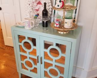 Mirrored bar cabinet