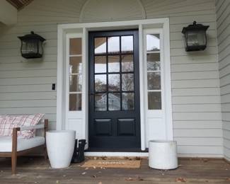 Entry door with two side lights