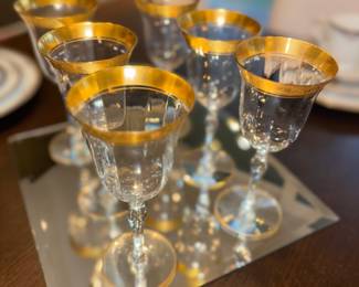 Tiffin crystal wine glasses