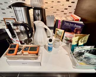 Coffee makers and cookbooks
