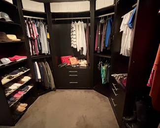 Master closet  men's and women's clothing and accessories