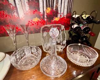 Crystal and glass ware