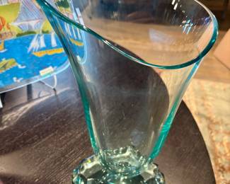 STEPHEN SCHLANSER SIGNED STUDIO ART GLASS - CRYSTAL VASE