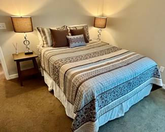 Pottery Barn Bedroom set includes two nightstands, wardrobe cabinet and  chest of drawers.  Queen size mattress set