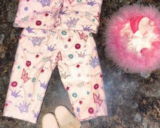 Princess Pajamas & American Girl Pet Cat Licorice Bed & Shoes!
