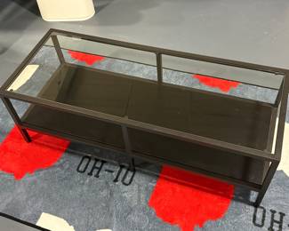 Ikea Metal & Glass Black Coffee Table