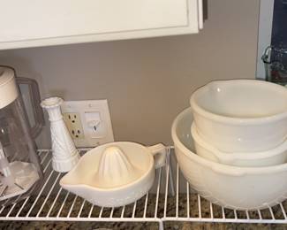 Vtg Sunkist Milk Glass Lemon Reamer #68764, Etc!
