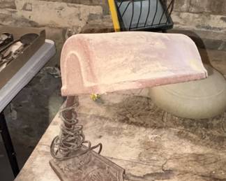 Antique Cast Iron Desk Lamp!