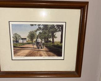 Signed Dated Print By Edmund R Collins 1988  “Go Out With Joy”!
