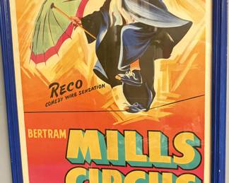 Bertram Mills Circus Framed Poster!