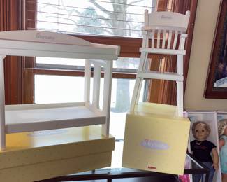American Girl Bitty Baby Changing Table & Highchair!