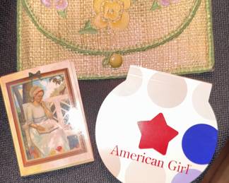 American Girl Kittredge 1st Ed Straw Clutch w/
American Girl Collector Card Lot!
