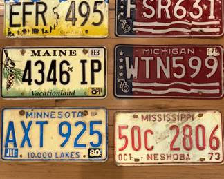 Vintage License Plates!