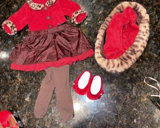 American Girl Bitty Baby Chocolate Cherry Outfit w/Girl’s Matching Hat!
