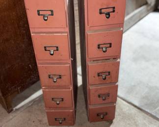 Vtg Card Catalog Filing Drawers!