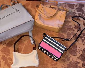 Banana Republic Canvas Purse, Fossil Brown Crossbody Purse, Kate Spade Small Striped Purse, Fiorelli Grey Backpack!
