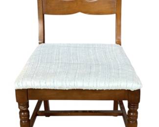 Vintage Wood Chair wUpholstered Seat