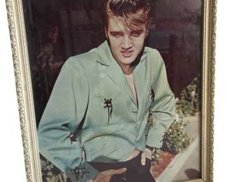 Autographed Elvis Presley Framed Photo