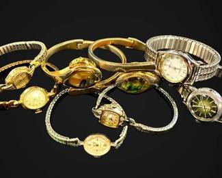 Vintage 10k RGP Bulova And Wittnauer Watches More