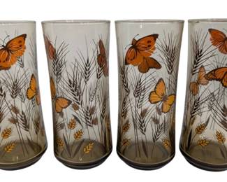 Libbey Butterfly Wheat Glasses