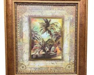 36.5 x 40.75 Palm Tree Print