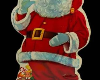 Vintage Merry Christmas Santa Paper Decoration