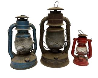 Three Kerosene Lanterns