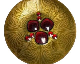 Annemarie Copper Colored Plate w Jewel Motif