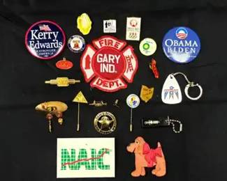Decorative Pins, Buttons, More Including A 10k Gold Pin
