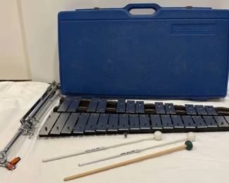 Musser Vintage Xylophone With Carrying Case And Stand