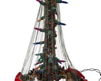 Fishing Line Tinsel Nativity Scene Christmas Tree
