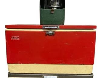 Vintage Coleman Coolers And Lantern
