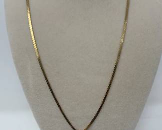 14K gold initial necklace