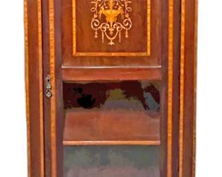 Antique Inlaid Mahogany Display Cabinet