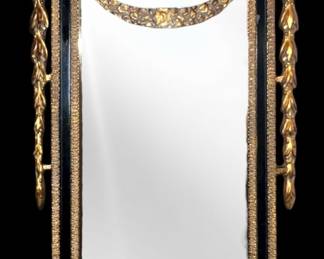 Vintage Gilt Cherub Beveled Wall Mirror