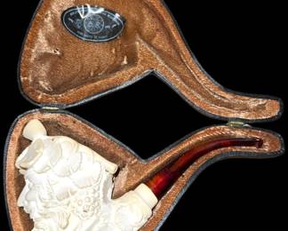 HandCarved Bacchus Meerschaum Pipe