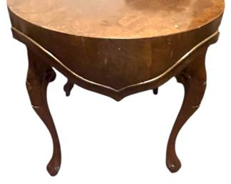 Elegant Queen Anne Burl Wood Coffee Table