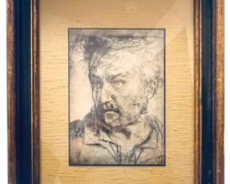 Vintage Andrea del Sarto Head of a Man