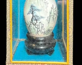 Chinese Inside Painted Glass Egg