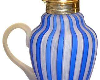 Victorian Blue White Syrup Pitcher